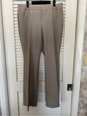 Worthington Neutral Taupe Straight-Leg Trousers